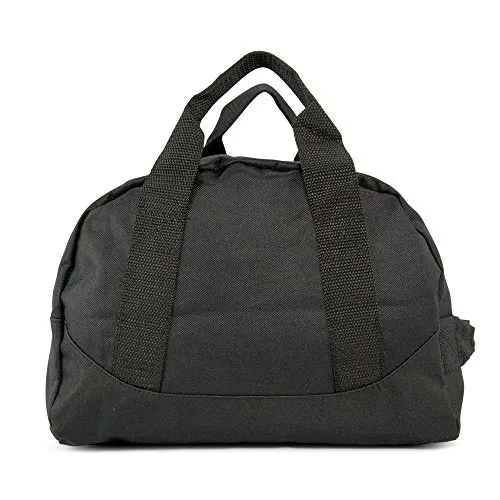 12" Mini Two Tone Duffle Bag (Black) Small