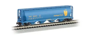 19189 Bachmann 4 Bay Cylindrical Grain Hopper - Heritage Fund #396400