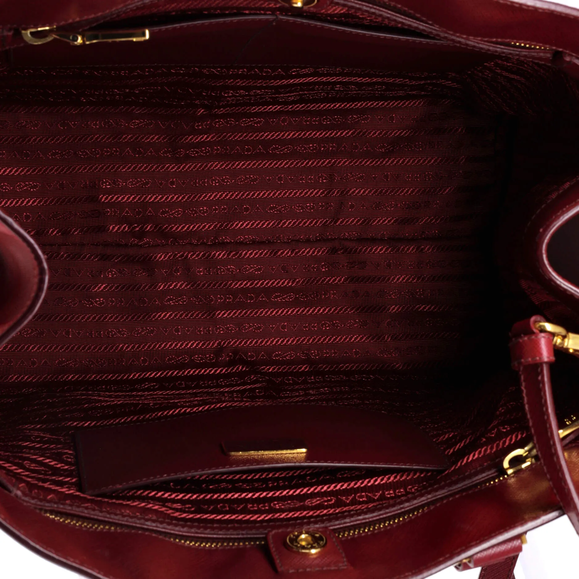Bicolor Lux Convertible Open Tote Saffiano Leather Medium