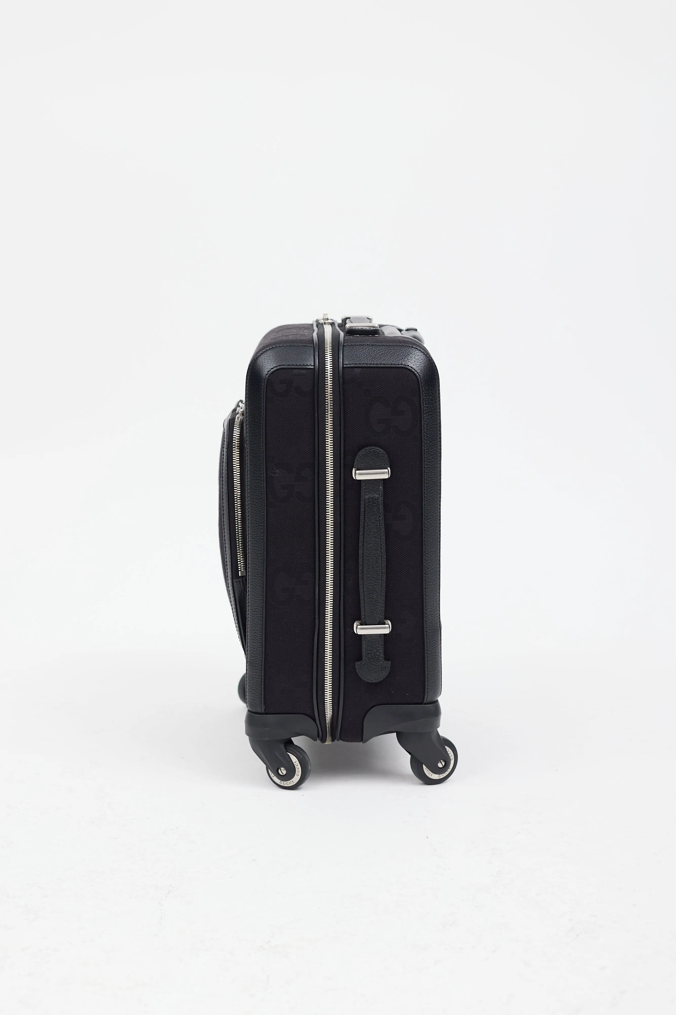 Black Jumbo GG Monogram Canvas Carry-On Suitcase