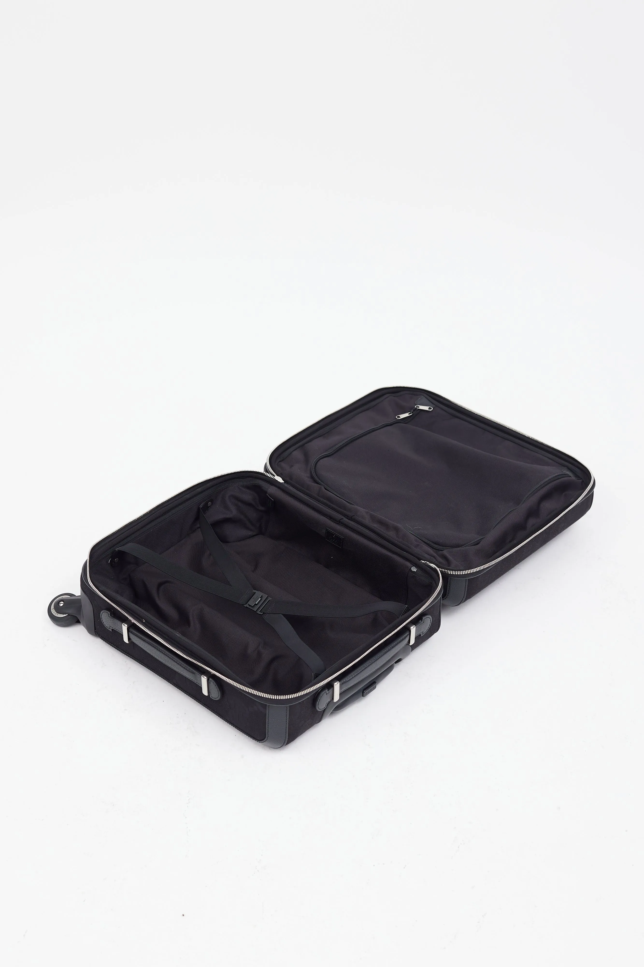 Black Jumbo GG Monogram Canvas Carry-On Suitcase