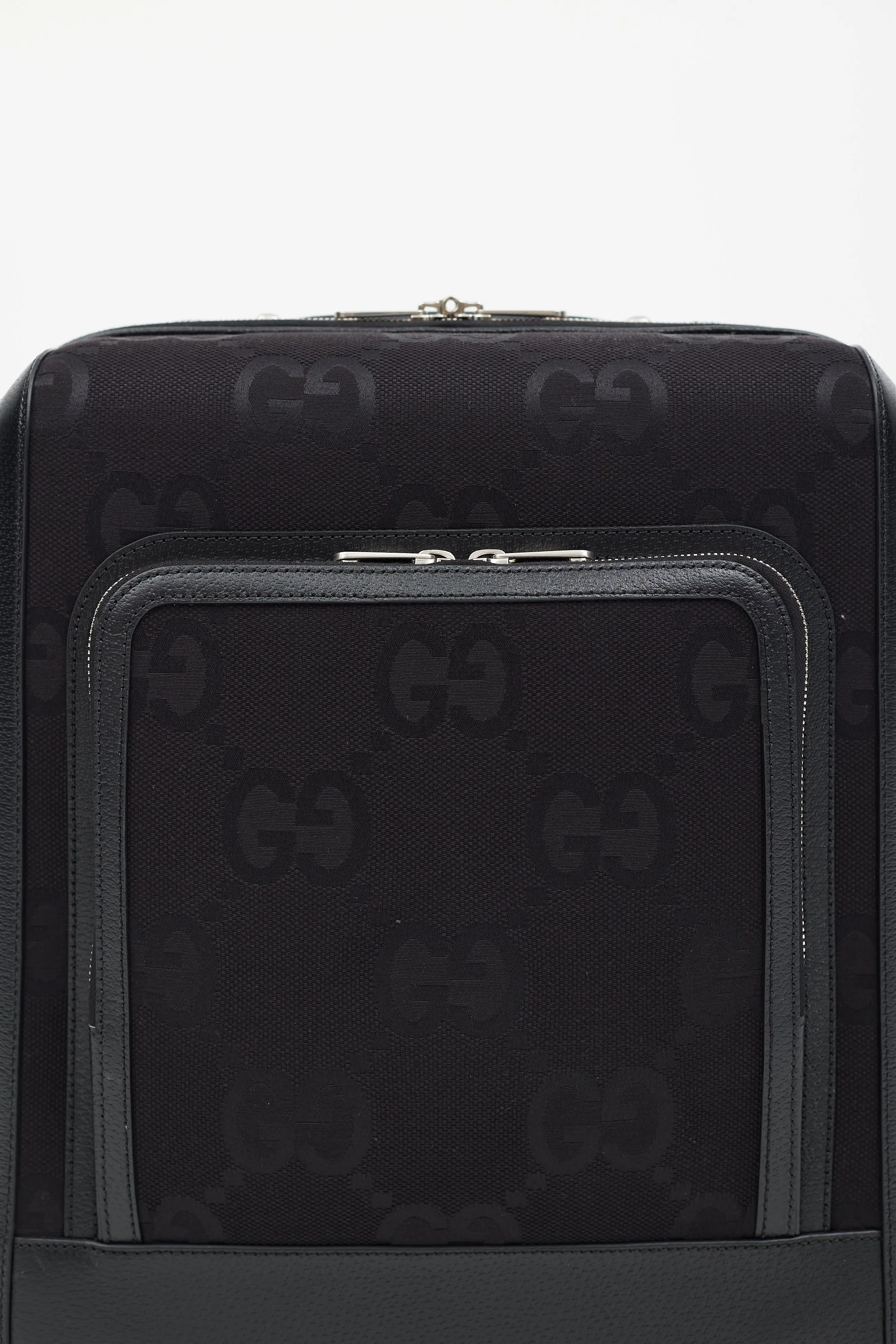 Black Jumbo GG Monogram Canvas Carry-On Suitcase