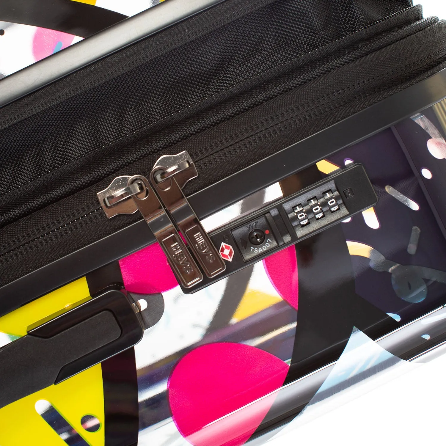 Britto - Butterfly Transparent 3 Piece Luggage Set