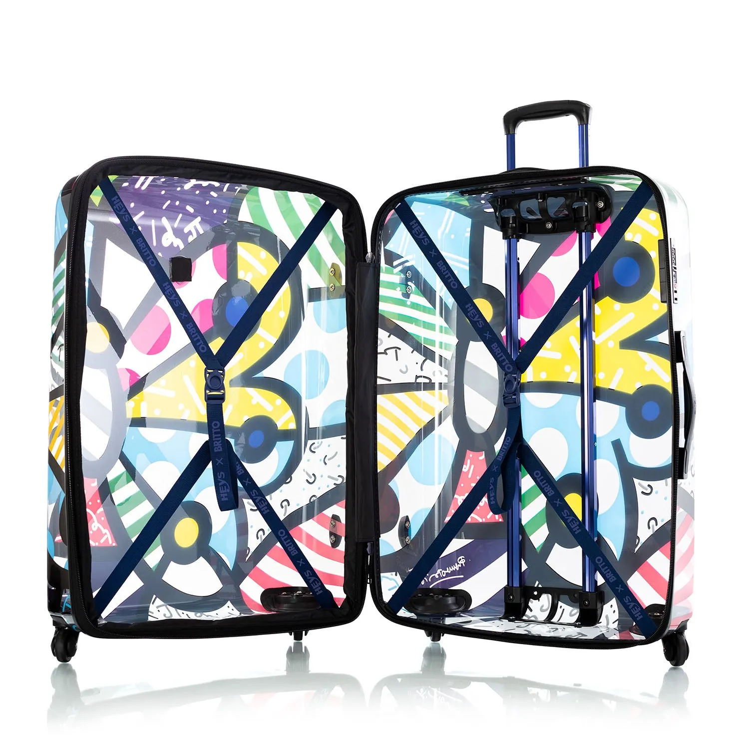 Britto - Butterfly Transparent 3 Piece Luggage Set