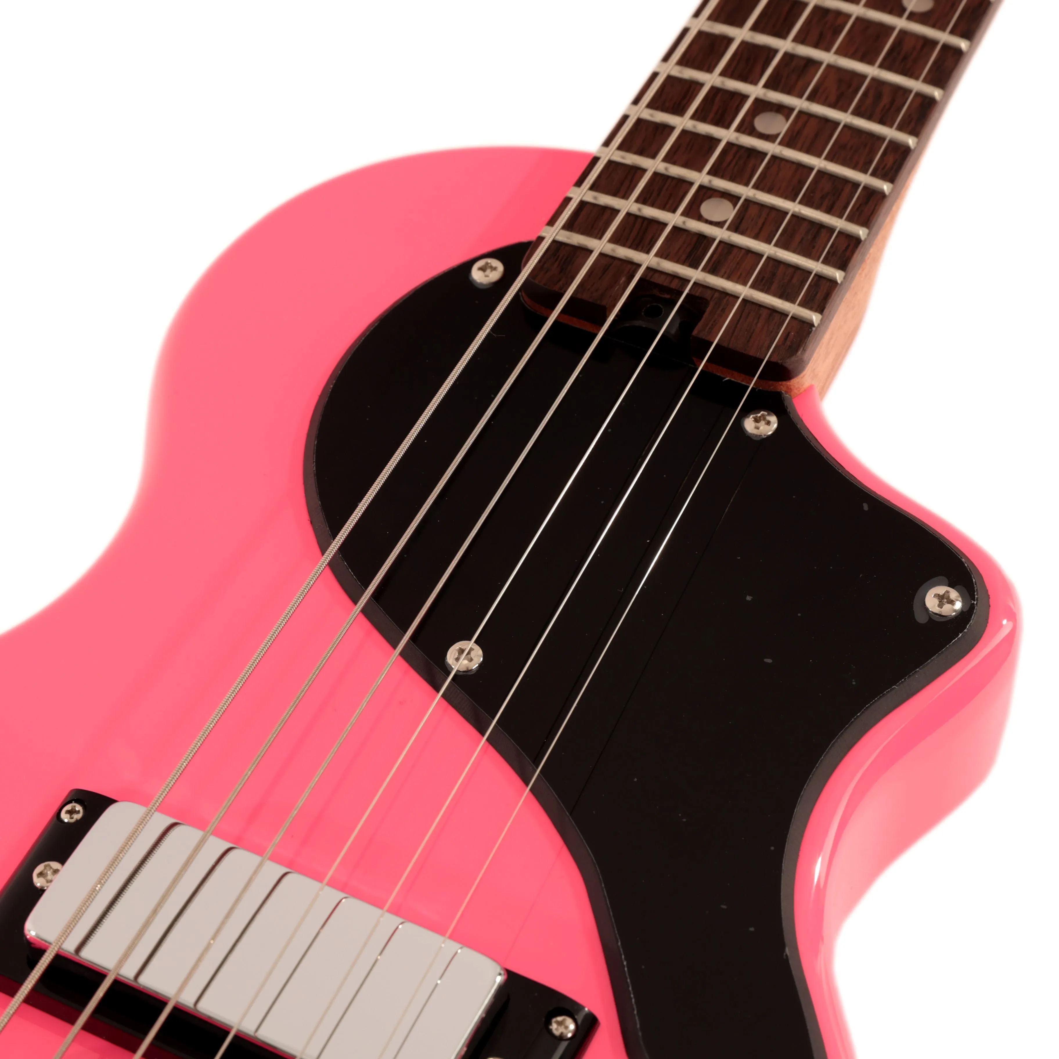 Carry-On Mini Electric Guitar ST Neon Pink Finish