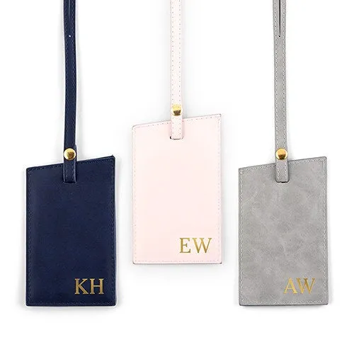 FAUX LEATHER LUGGAGE TAG