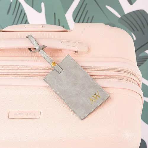 FAUX LEATHER LUGGAGE TAG