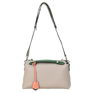 Fendi Small By The Way Boston Bag in Grey Leather