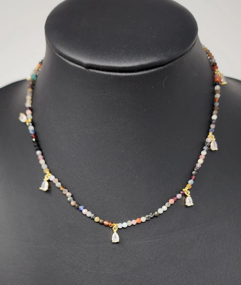 GOLD DOUBLE LAYER STACKER NECKLACE