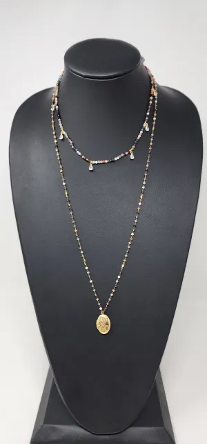 GOLD DOUBLE LAYER STACKER NECKLACE