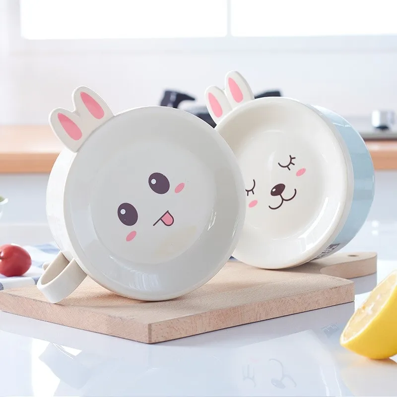 Kawaii Bunny Ramen Noodles Bowl