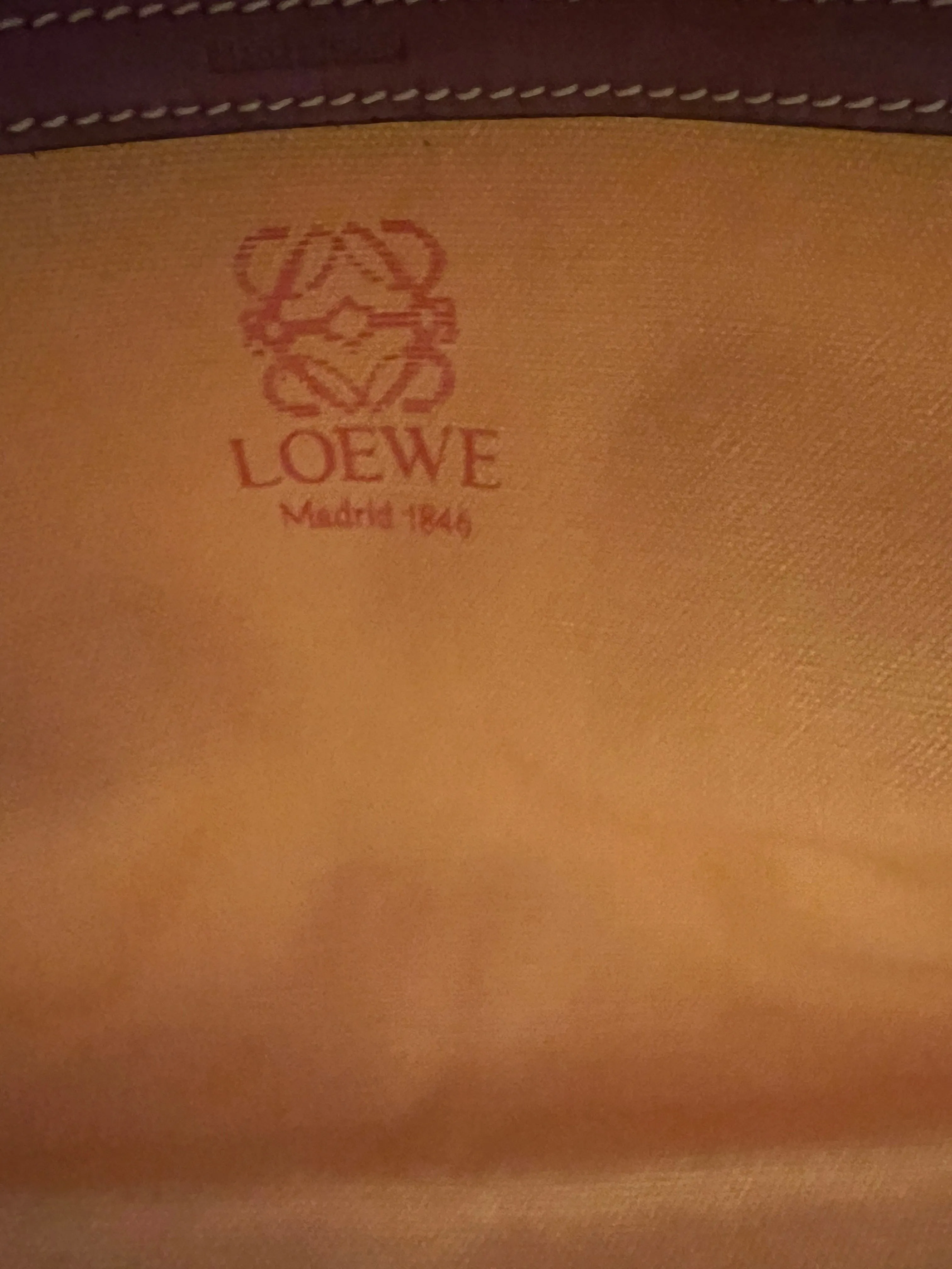 Loewe Suede Boston Bag