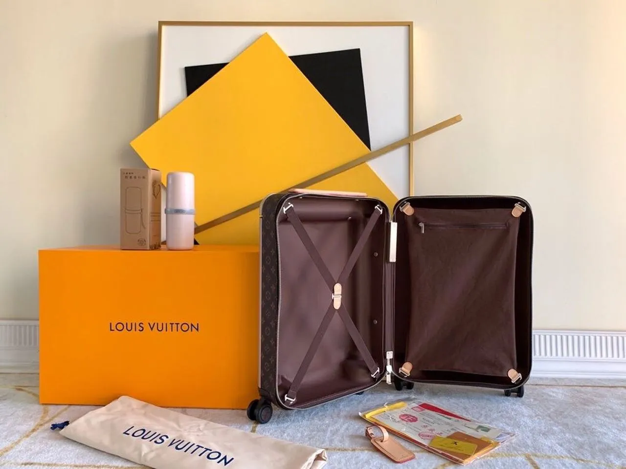 Louis Vuitton Horizon 55 Luggage Trolley Monogram Canvas Spring/Summer 2019 Collection M23203  Brown