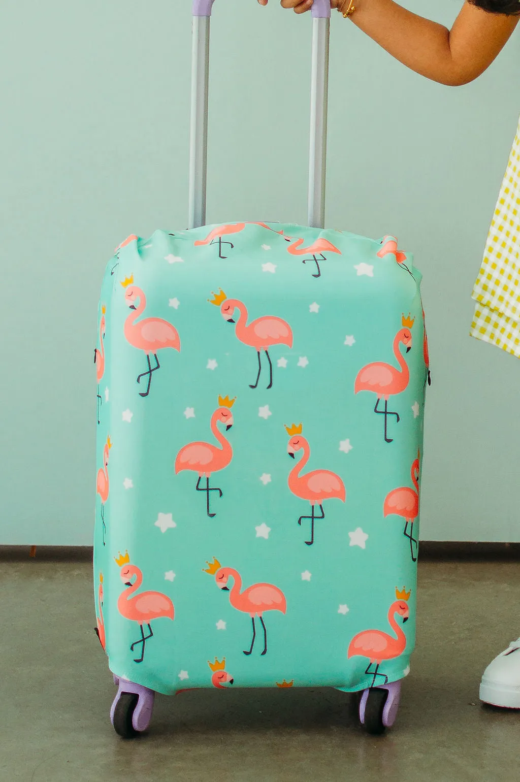 Luggage Cover - Royal Flamingos