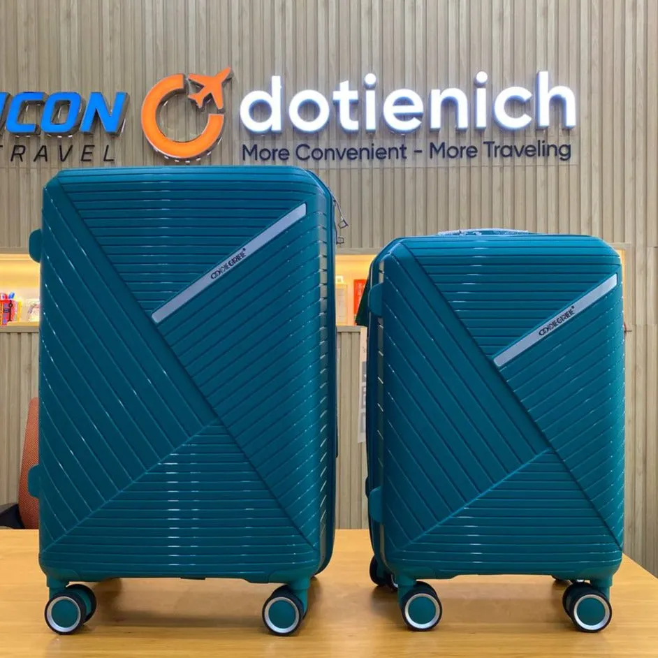 Luggage PP for travel carry on luggage, check in luggage with 04 Spinner Wheels - Teal- VL077
