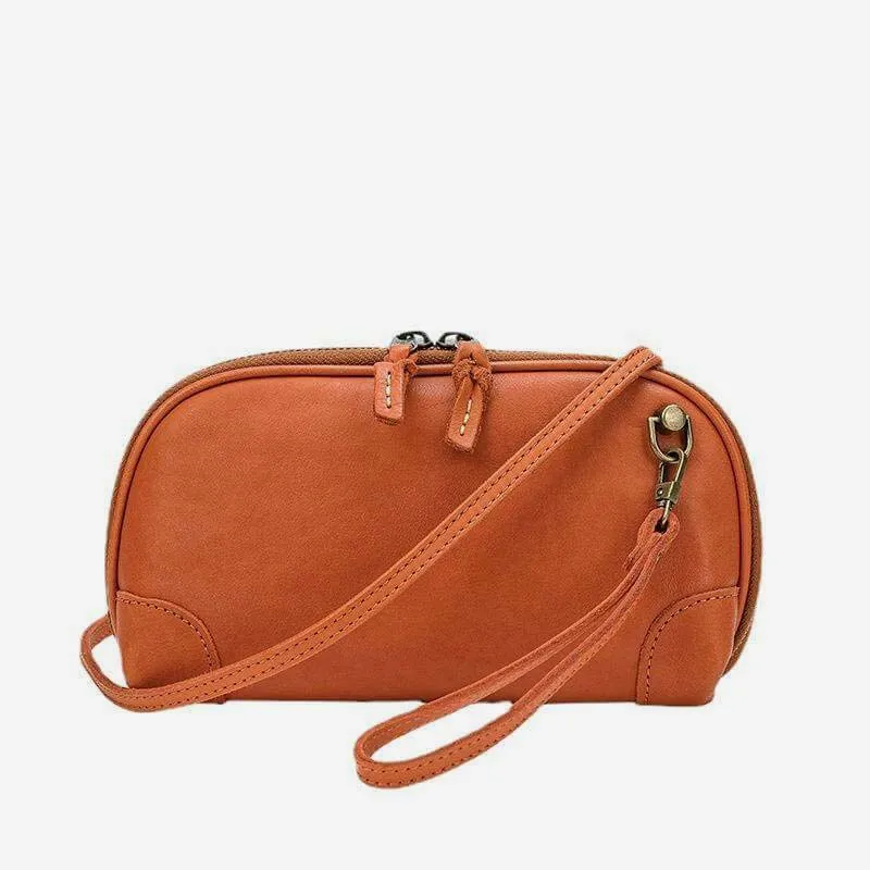 Multi-pocket Purses for Women Retro Leather Mini Crossbody Bag Clutch