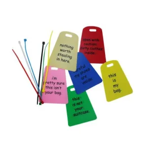 Pair of 6 Bright Color Travel Luggage Tag By Marshal