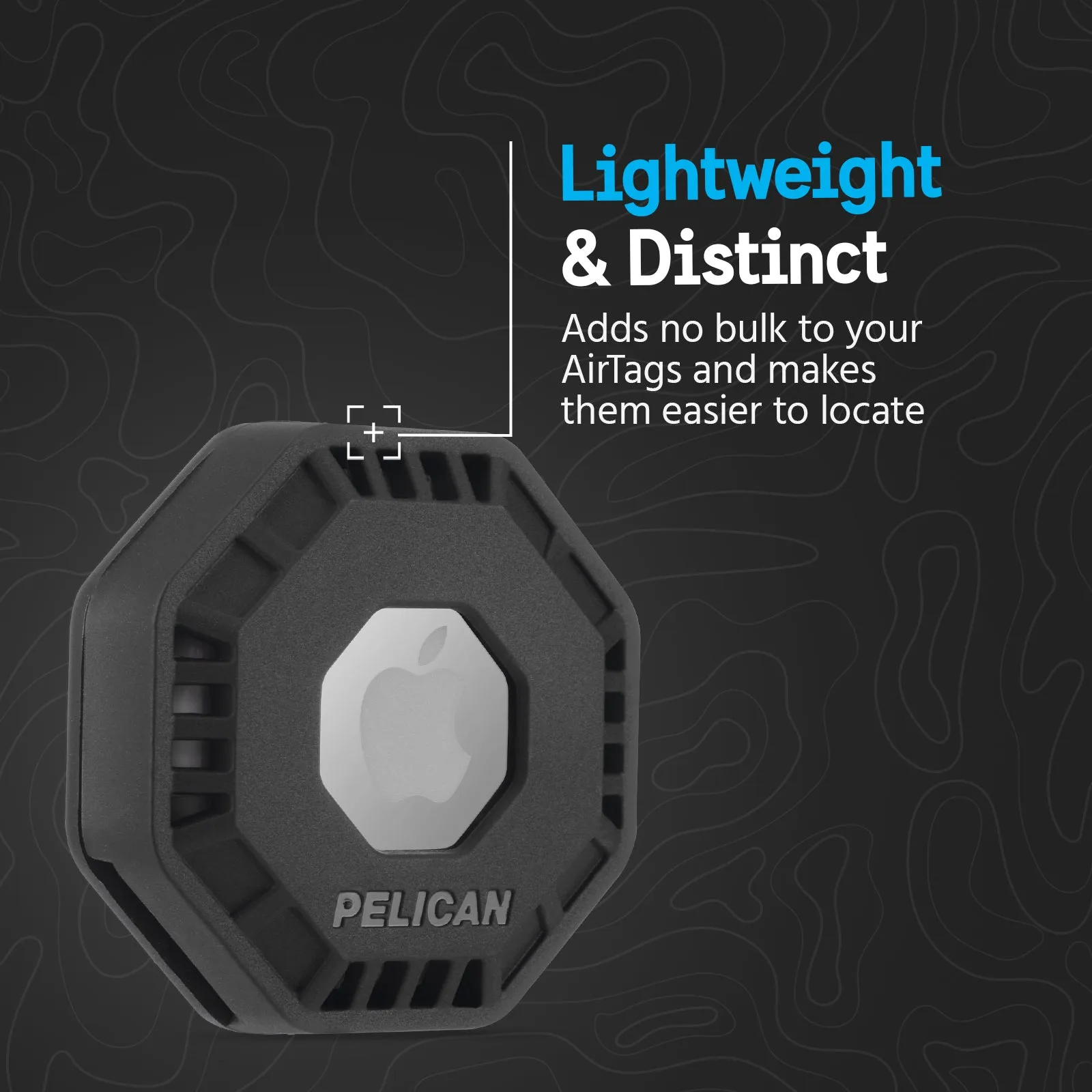 Pelican Adventurer AirTag Sticker Mount (Black) - AirTag Case