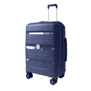 PP Hardside Travel Suitcase Luggage with 8 Spinner Wheels, Aluminum Handle TK883 - Navy