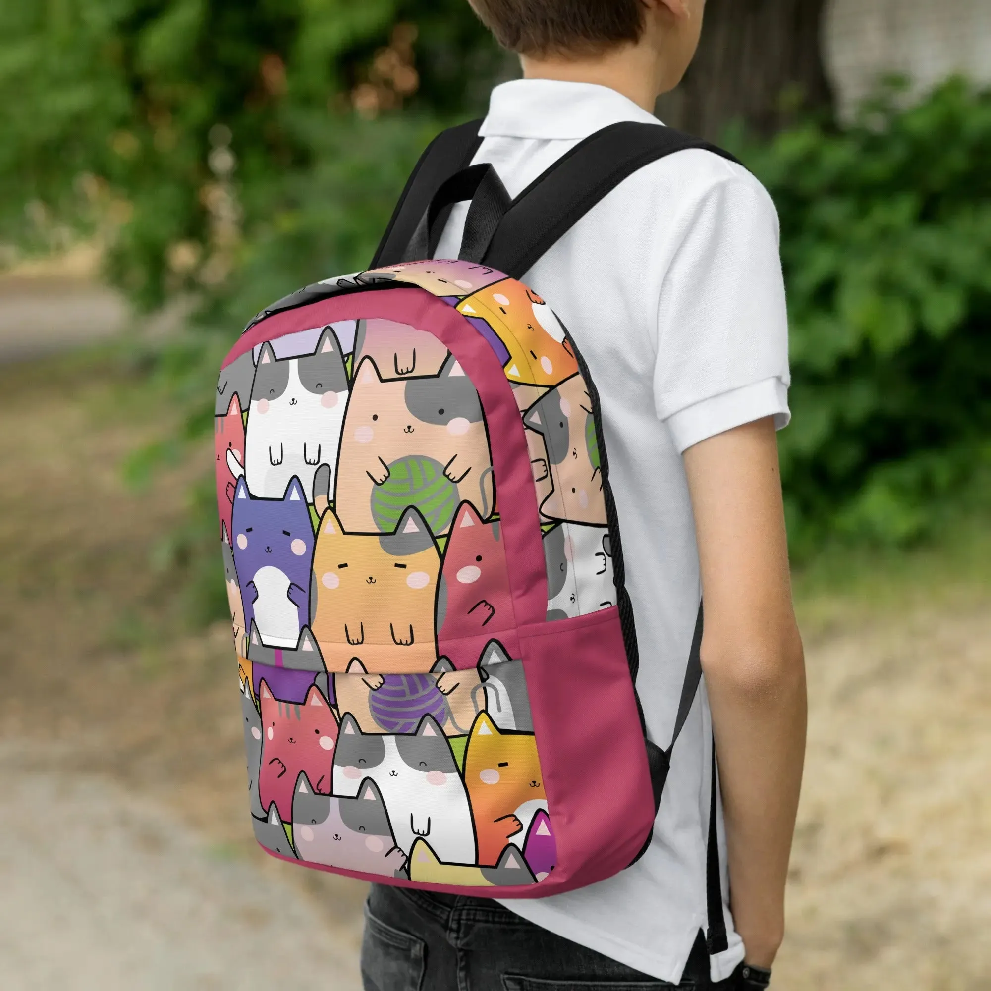 "Radiant Cats" - Minimalist Fashion Backpack for work, school and travel.