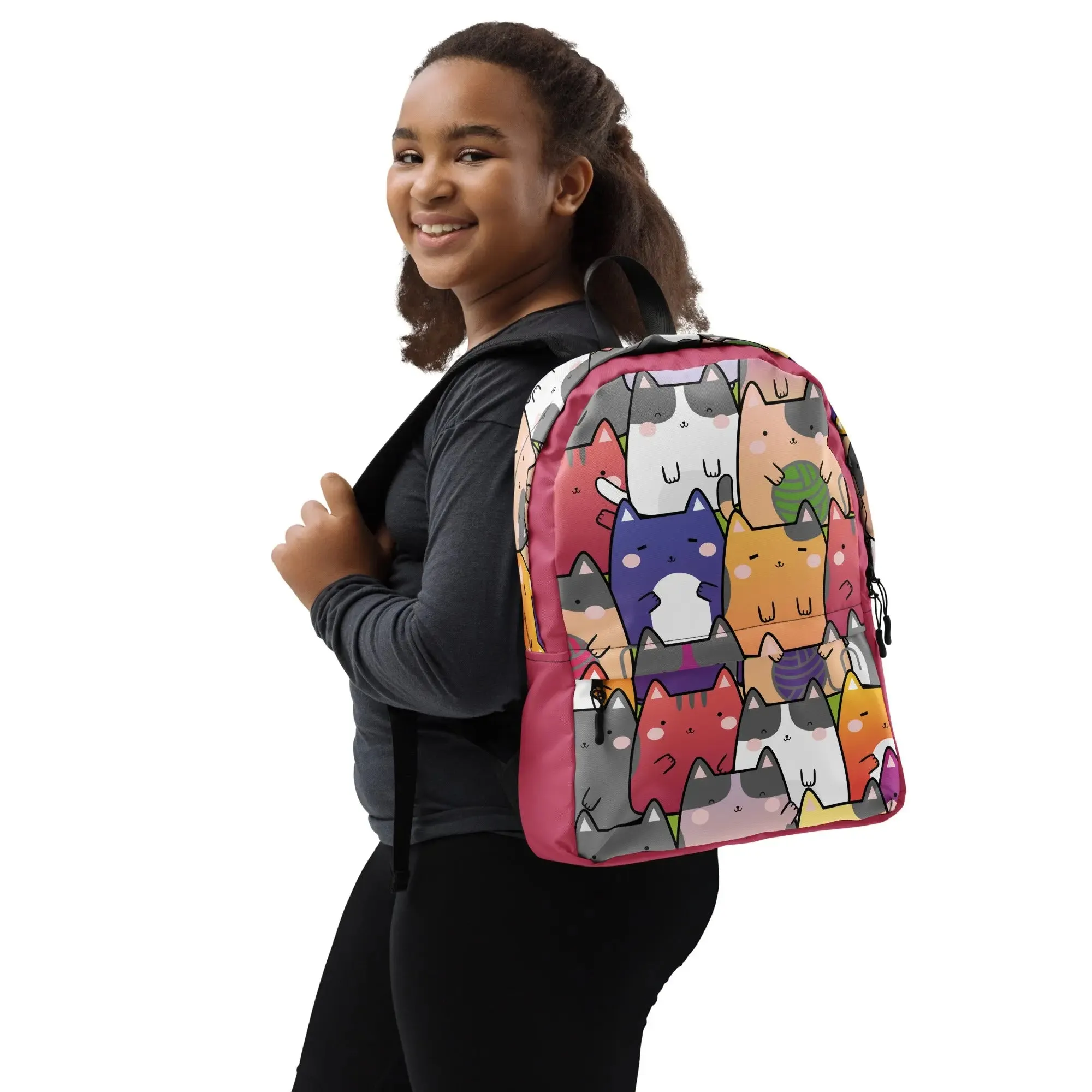 "Radiant Cats" - Minimalist Fashion Backpack for work, school and travel.
