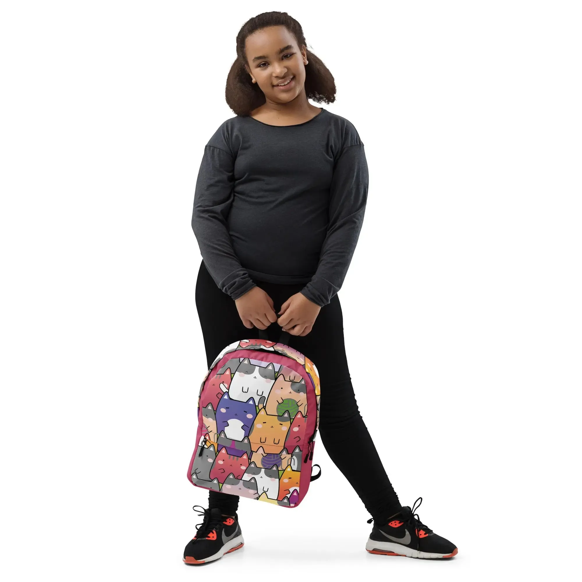 "Radiant Cats" - Minimalist Fashion Backpack for work, school and travel.