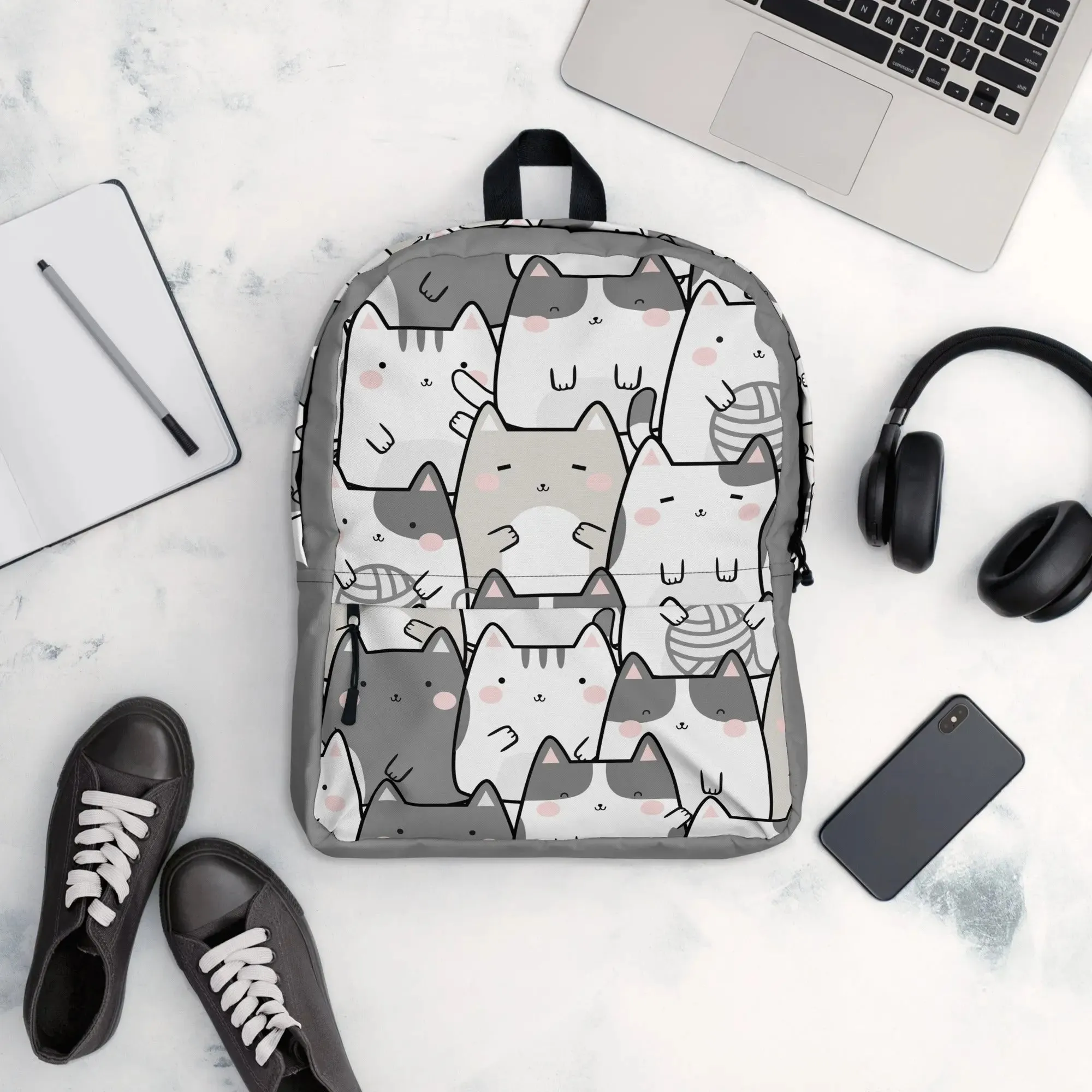 "Vanilla Licorice Cats" - Minimalist Fashion Backpack