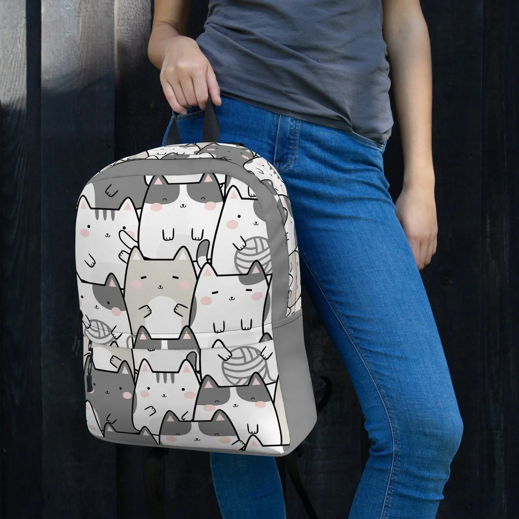 "Vanilla Licorice Cats" - Minimalist Fashion Backpack
