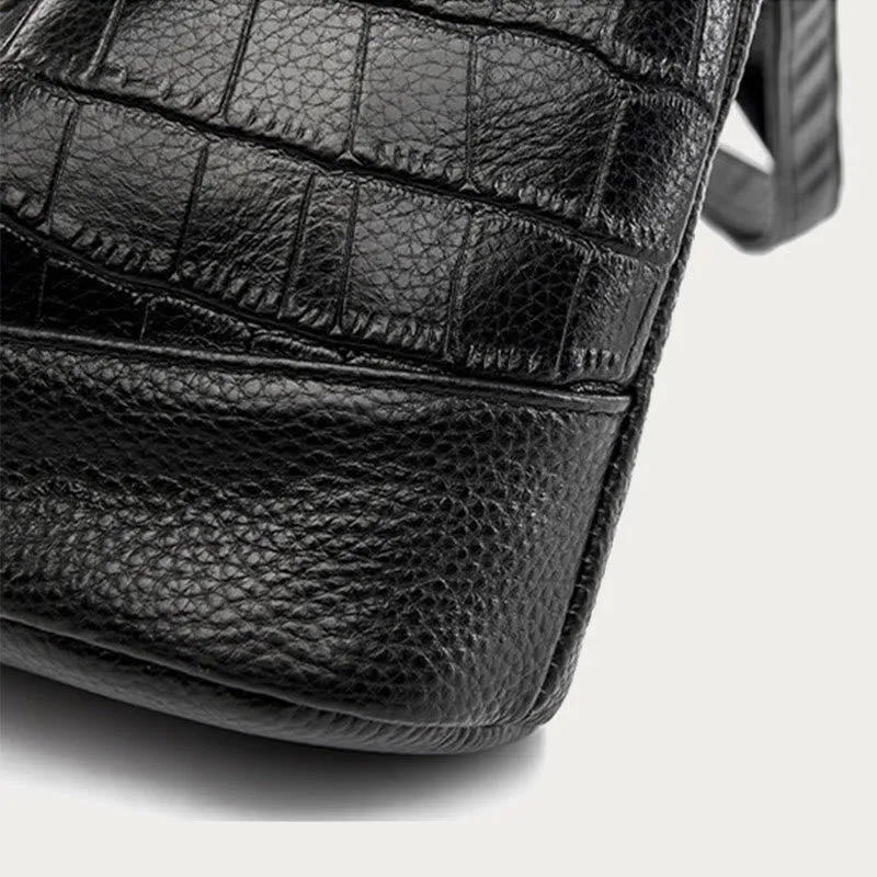 Simple Crossbody Bag For Women Crocodile Print Retro Daily Bag