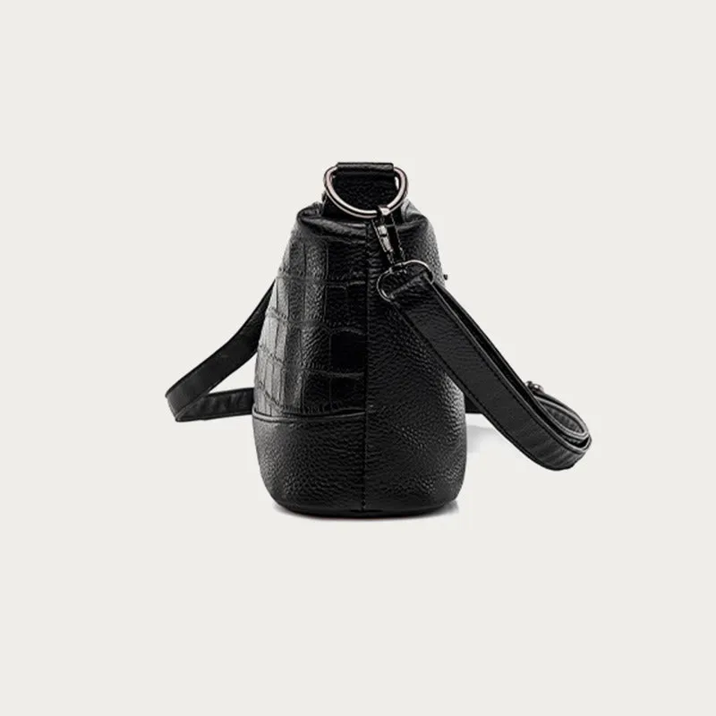 Simple Crossbody Bag For Women Crocodile Print Retro Daily Bag