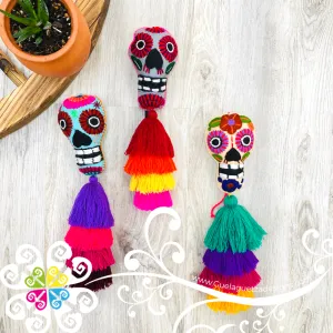 Skull Pom Pom Set of 3