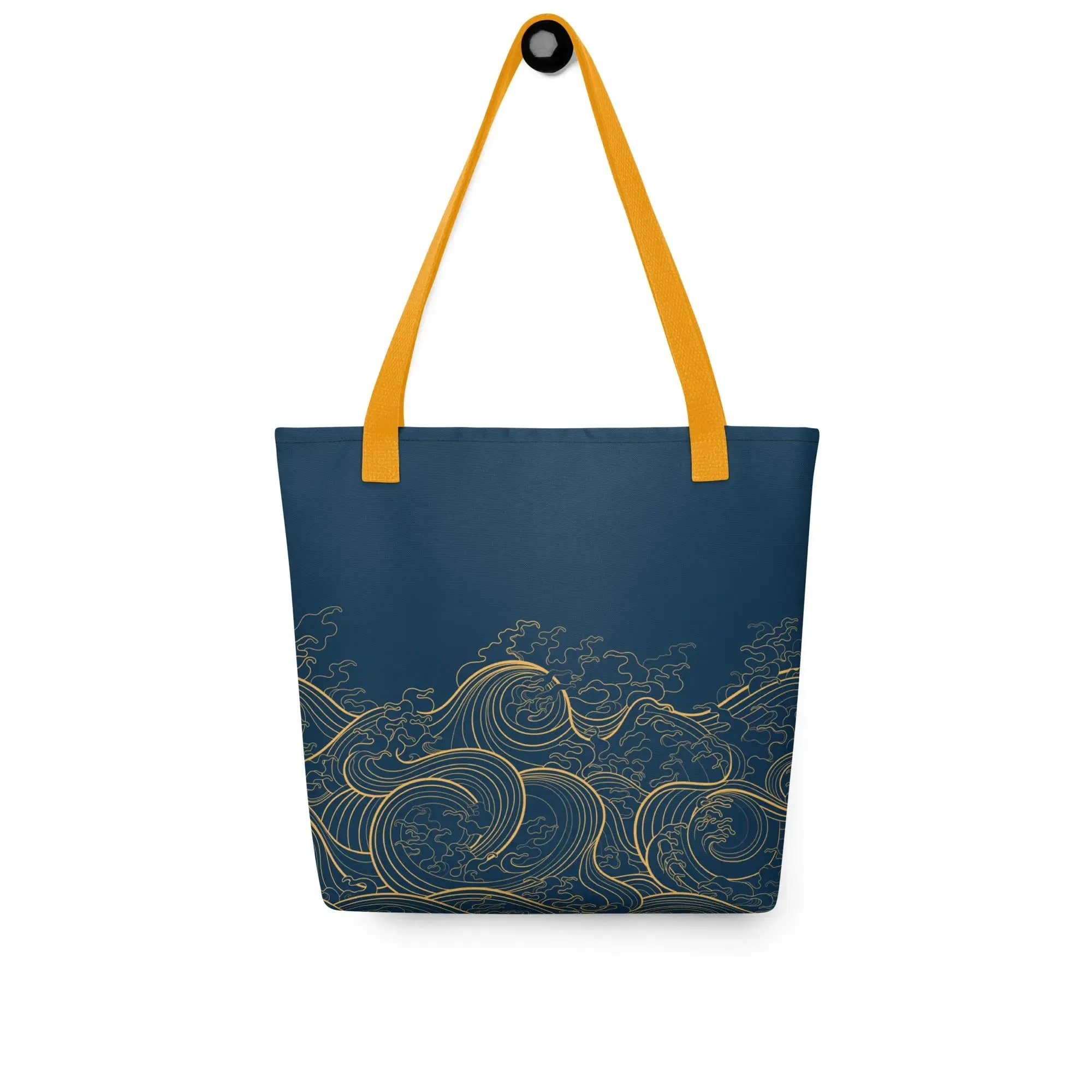 Tote Bag, "Ocean One" collection - Golden Waves pattern 15"x15"