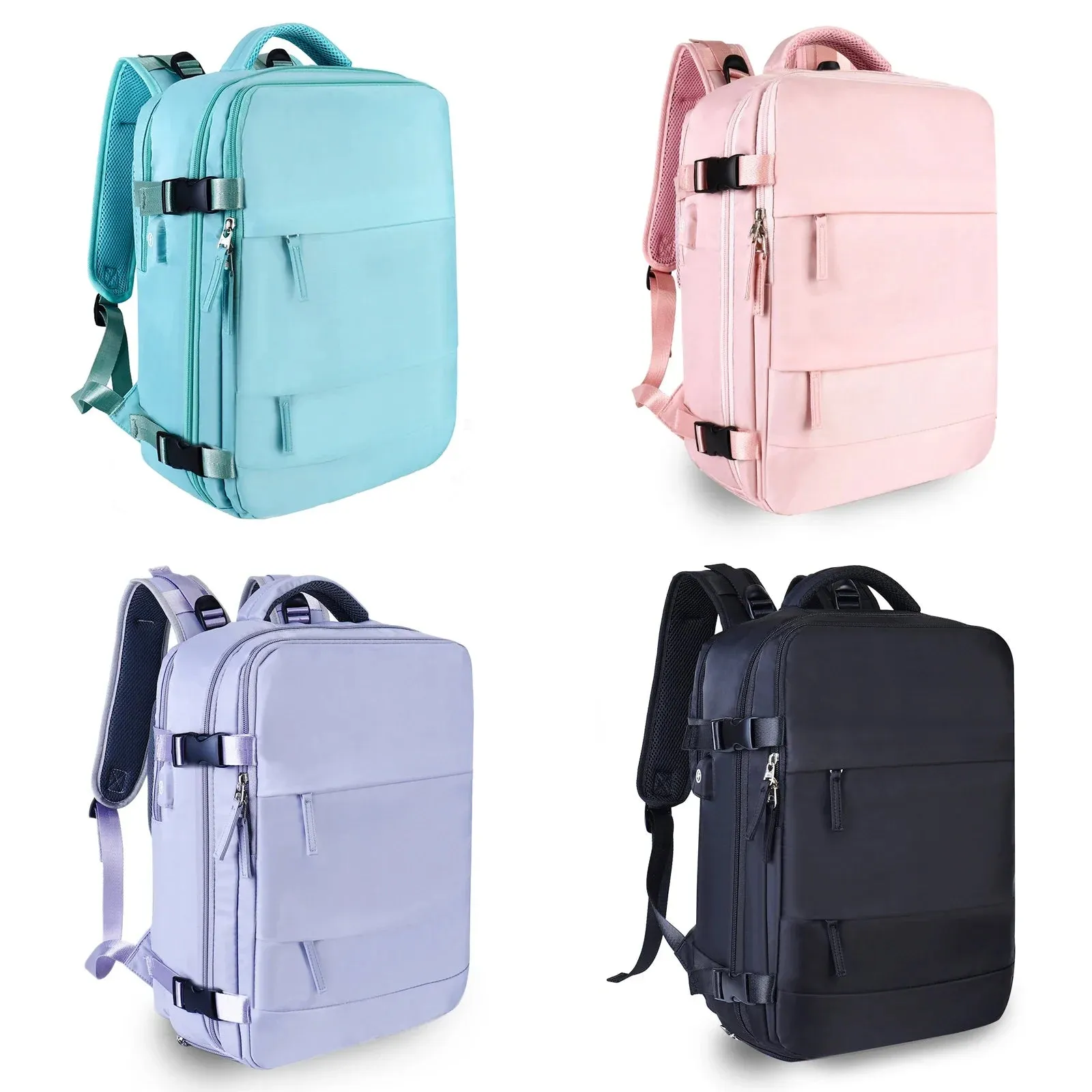 UAKISS  -  Women Travel Backpack Airplane Large Capacity Multi-Function Luggage Lightweight Waterproof Women's Casual Bag Notebook Bagpacks