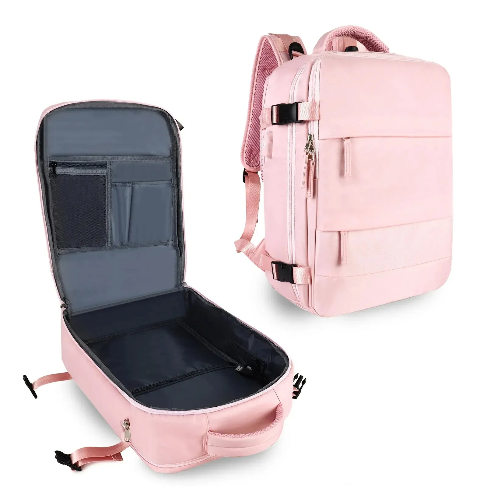 UAKISS  -  Women Travel Backpack Airplane Large Capacity Multi-Function Luggage Lightweight Waterproof Women's Casual Bag Notebook Bagpacks