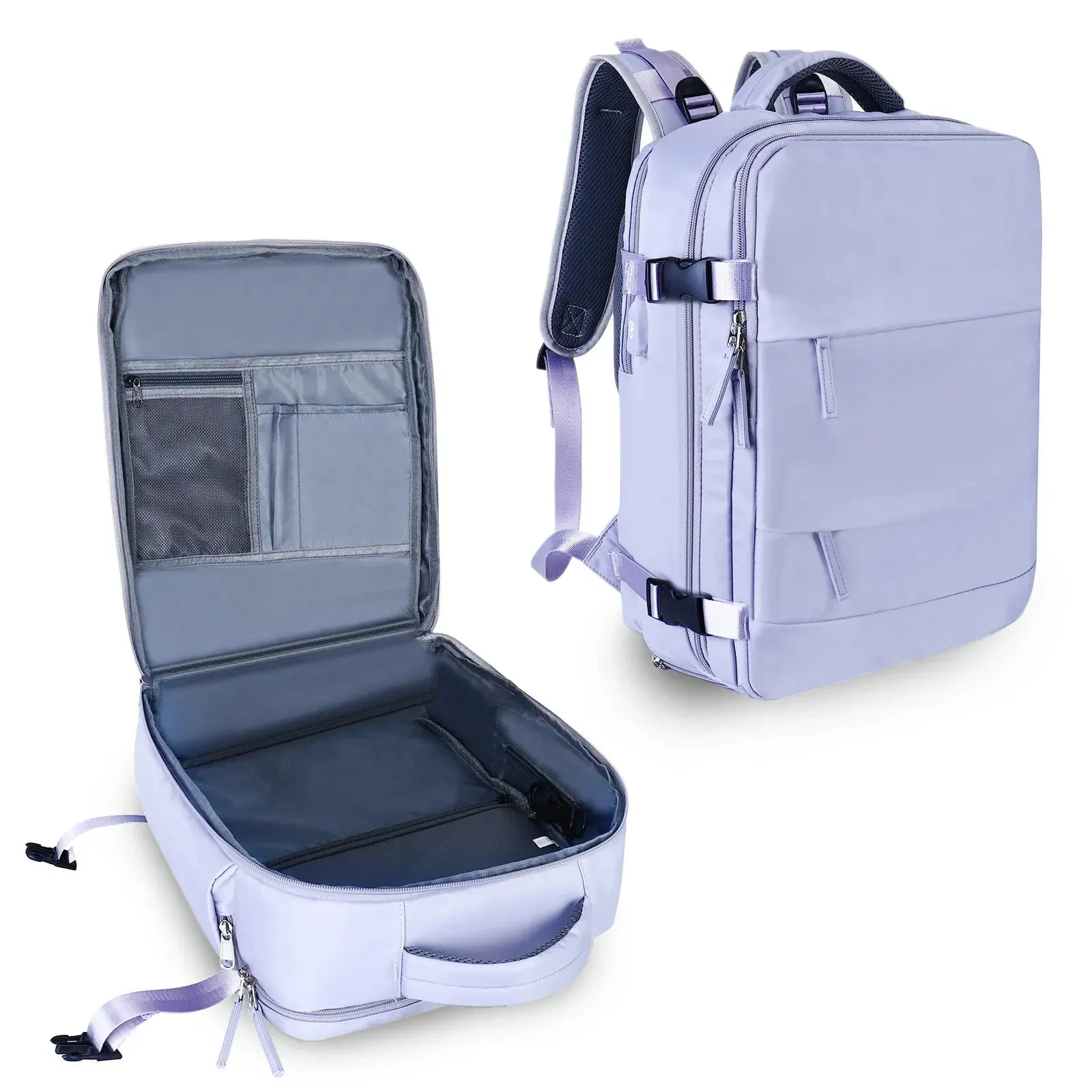 UAKISS  -  Women Travel Backpack Airplane Large Capacity Multi-Function Luggage Lightweight Waterproof Women's Casual Bag Notebook Bagpacks