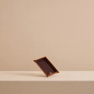 Valet Tray 23 in Luggage and Oxblood