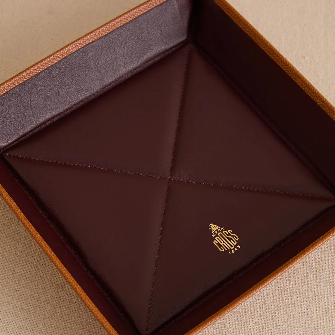 Valet Tray 29 in Luggage and Oxblood