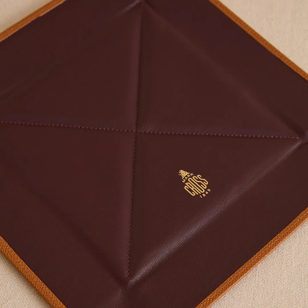 Valet Tray 29 in Luggage and Oxblood