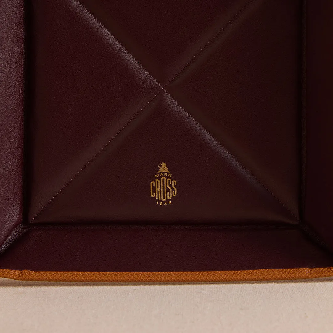 Valet Tray 29 in Luggage and Oxblood