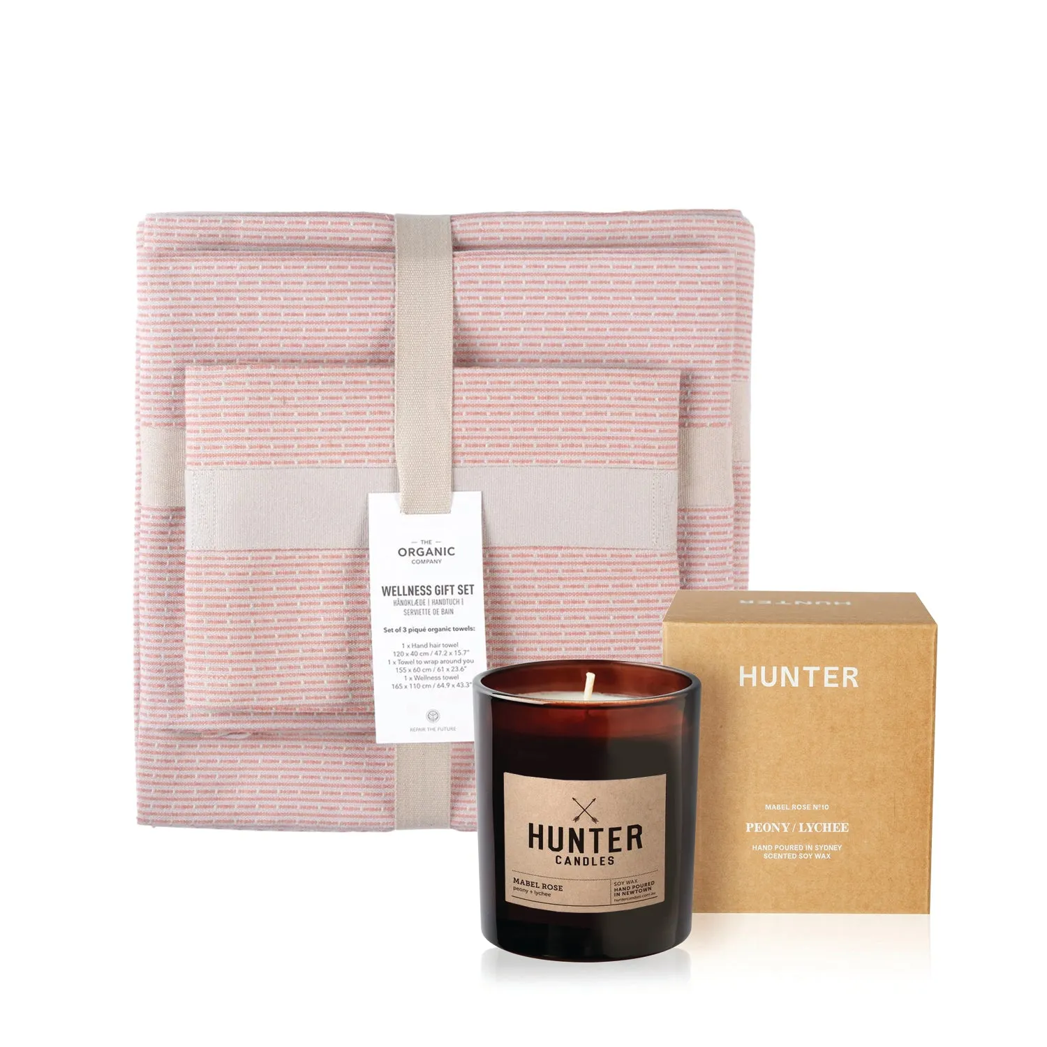 Wellness Towels   Candle Gift Set